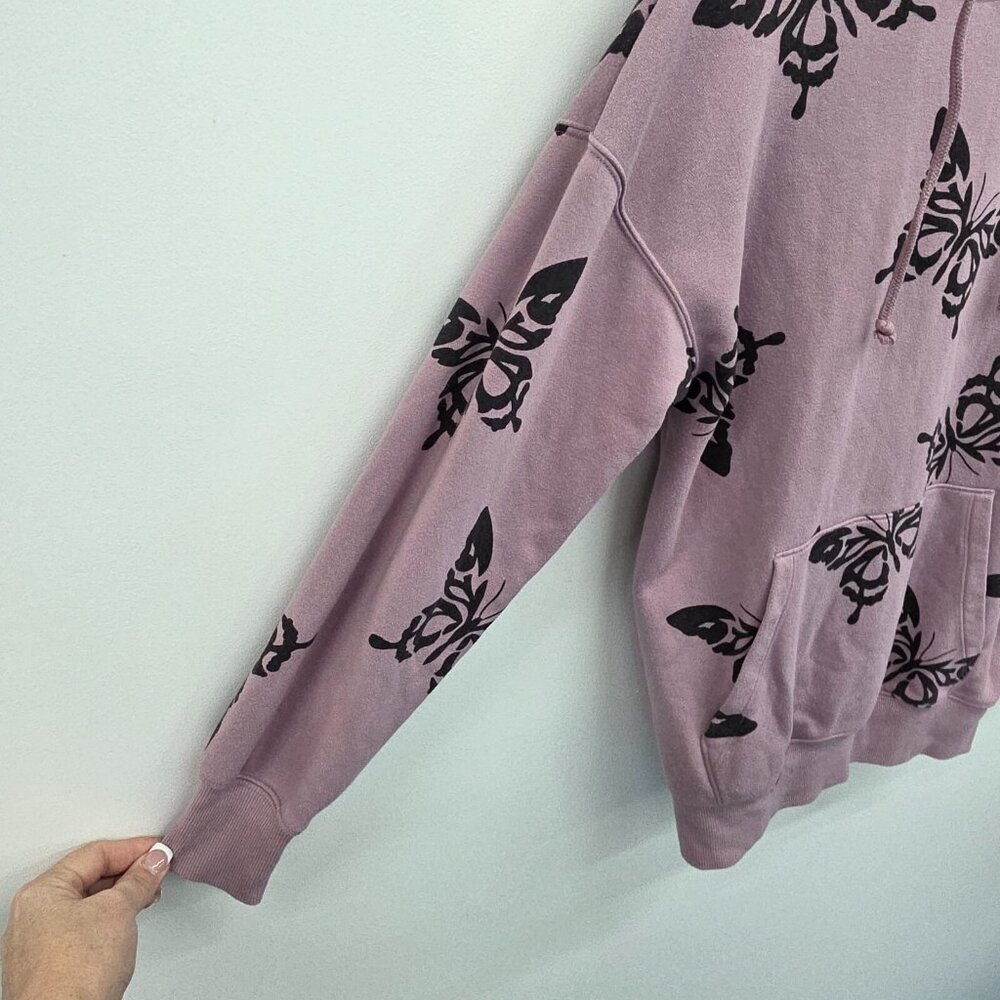 Women's Wild Fable‎ Hoodie Sweatshirt Mauve Butterfly Purple Size XS Pocket - Picture 6 of 13